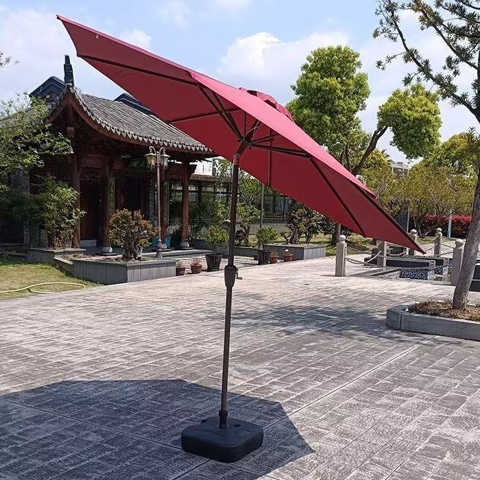 Outdoor Parasol 2.7 m Sunshade Upright Umbrella with Steering Shake Head Garden Courtyard Sun Umbrella Security Pavilion Umbrella Shop