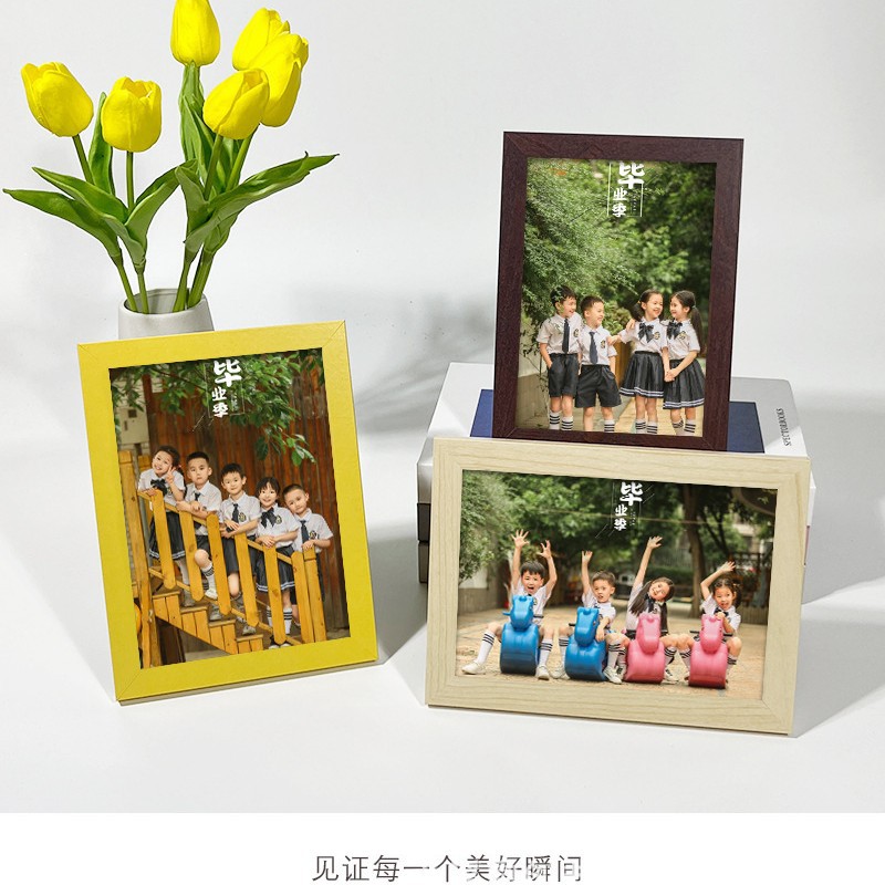 Factory Direct Amazon popular children's wall-mounted table photo frame 67810A4 size photo wall MDF photo frame