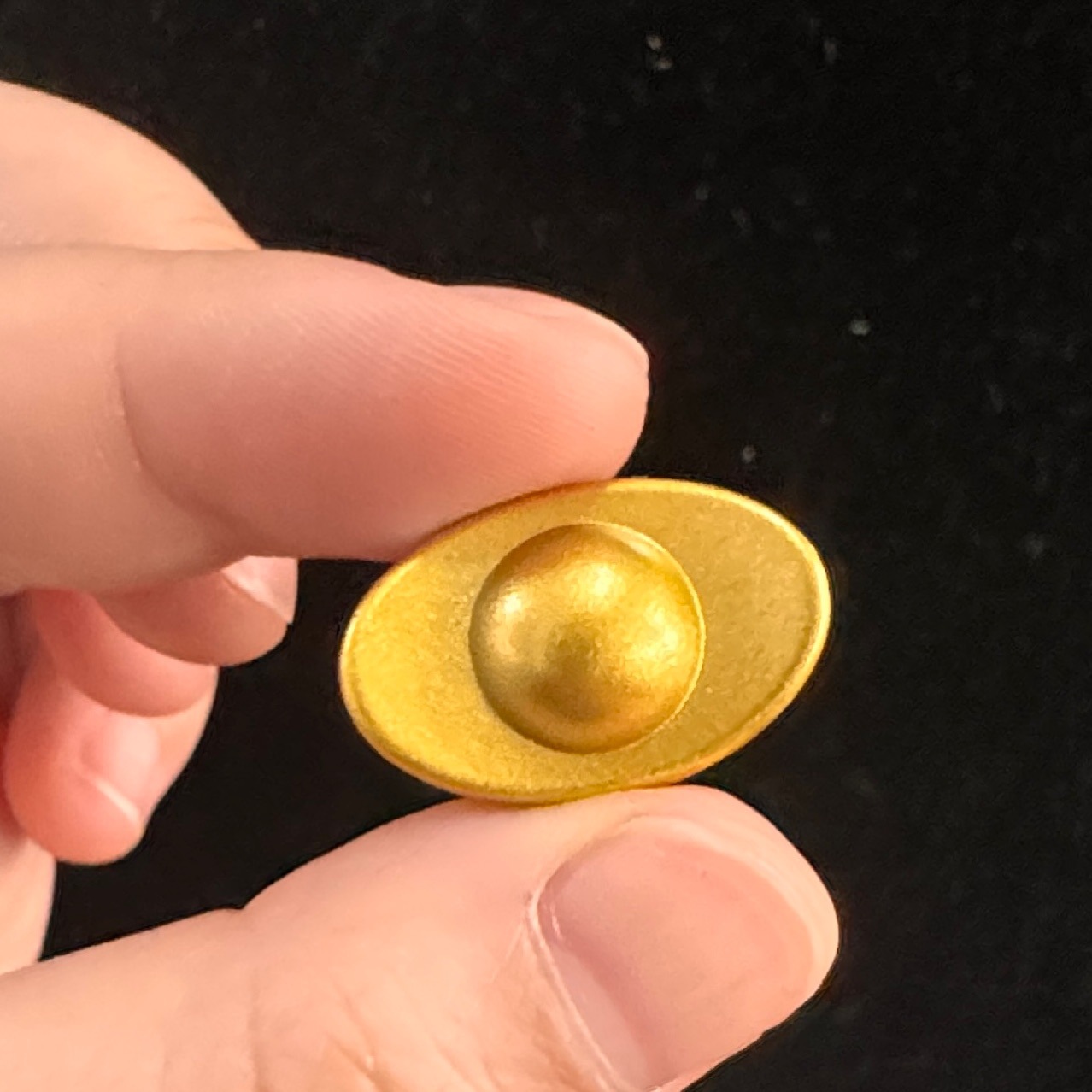 Sand Gold Solid Simulation Mini Alloy Glossy Small Ornaments Chinese Gift Ingot