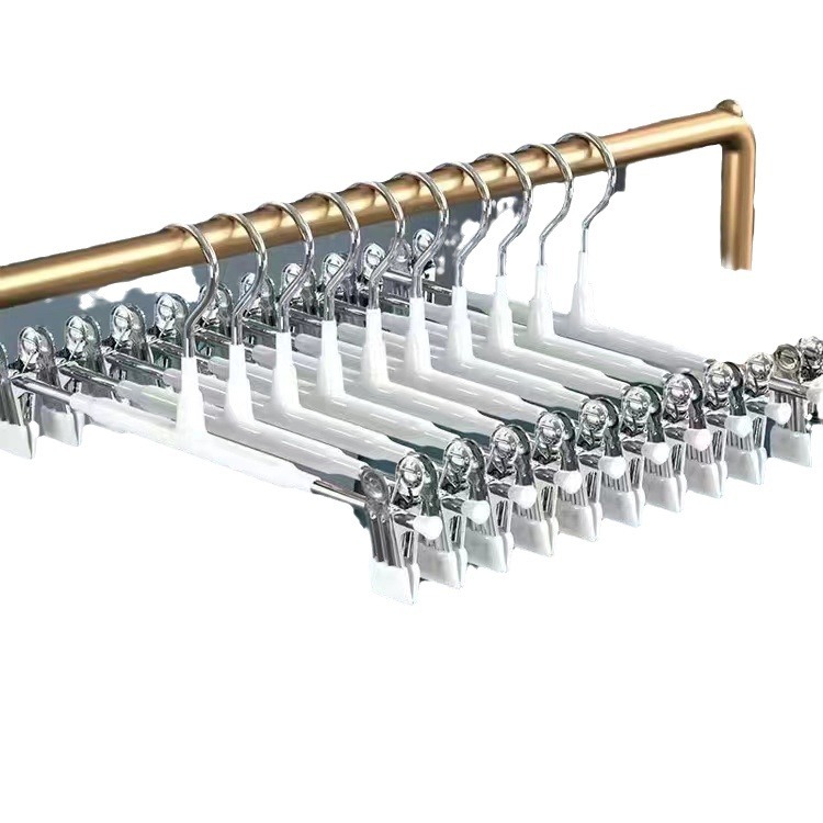 Upgraded household seamless pants rack stainless steel plastic dipping thickened skirt clip underwear clip adjustable strong hanger wholesale