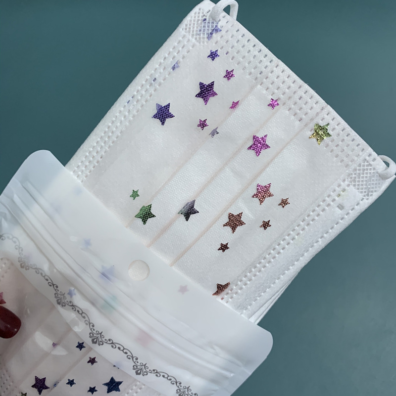 Four-layer Mesh Printing Disposable Mask Adult Breathable Dust-proof Sunscreen with Meltblown Non-woven Fabric Fashion Mask