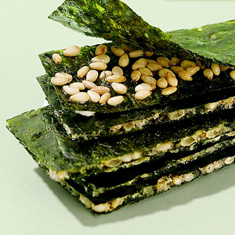Herbal sesame sandwich seaweed crispy 40g (canned) children's casual snacks greedy snacks