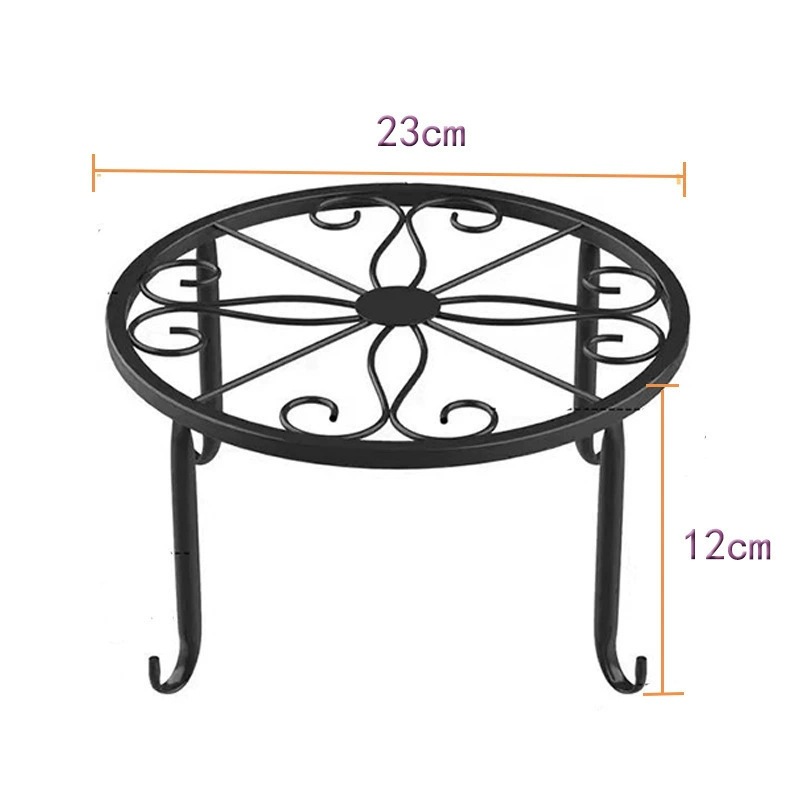 Cross-Border Outdoor Flower Stand Simple Balcony Indoor Flower Stand Modern Living Room Mobile Floor-Standing Single-Layer Iron Flower Pot Stand