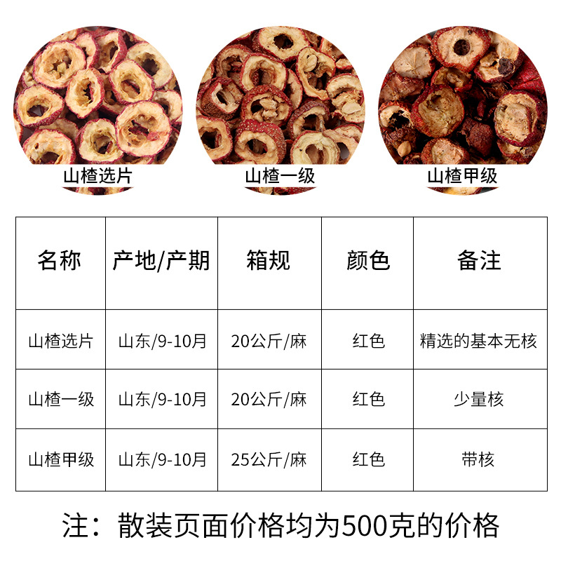 Factory wholesale new Hawthorn dried bulk seedless hawthorn slices seedless Hawthorn ring drying Hawthorn a generation of hair
