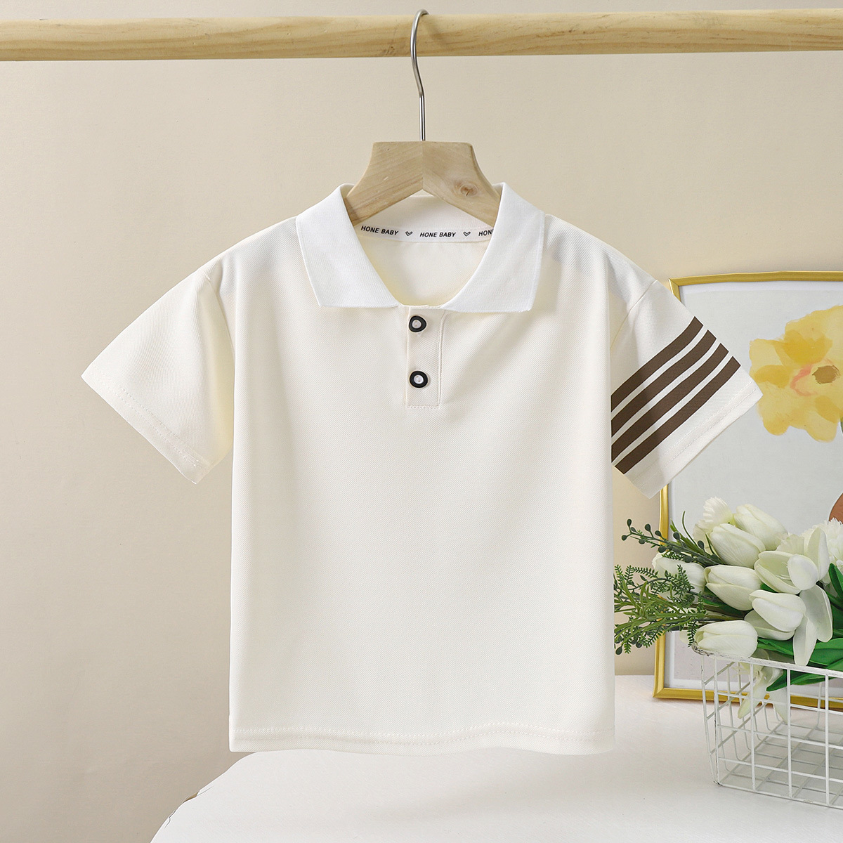 Children's short sleeve T-shirt summer new boys polo shirt Korean lapel summer half sleeve thin children's clothing wholesale
