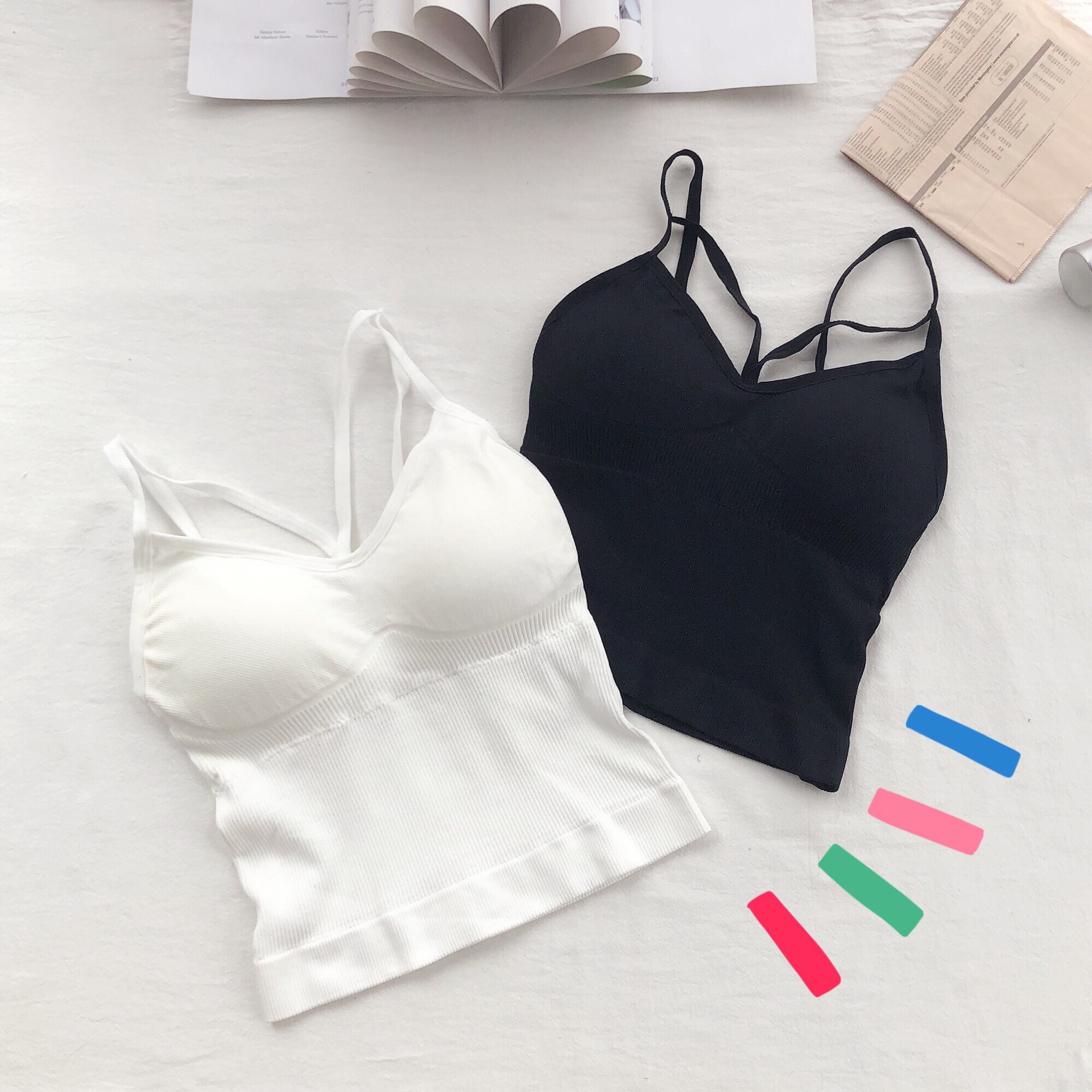 Popular online popular beauty V8 beauty back underwear camisole inner wear wrapped chest tube top with chest pad sexy bottoming top