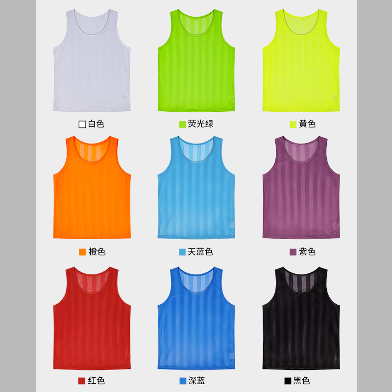 New Cross-Border Straight Mesh Confrontation Uniform Football Training Vest Team Group Vest Advertising Number Printing