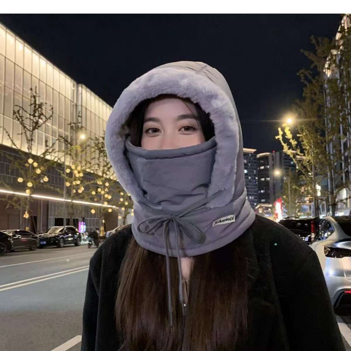 Lei Feng Hat for Men and Women, Winter Outdoor Cycling Electric Vehicle Cold-Proof Windproof Cotton Hat, Northeast Fleece Thick Ski Mask