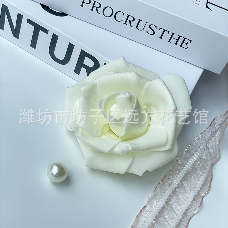 Four-Layer Slr Rose Head DIY Artificial Flower Pe Foam Wedding Corsage Hair Accessory Decorative Flower Curling Corner Artificial Bubble