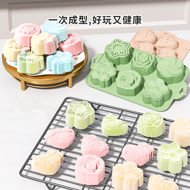 New Love Bow Valentine's Day Baking Chocolate Silicone Mold Food Grade Easy Release Mousse Mold