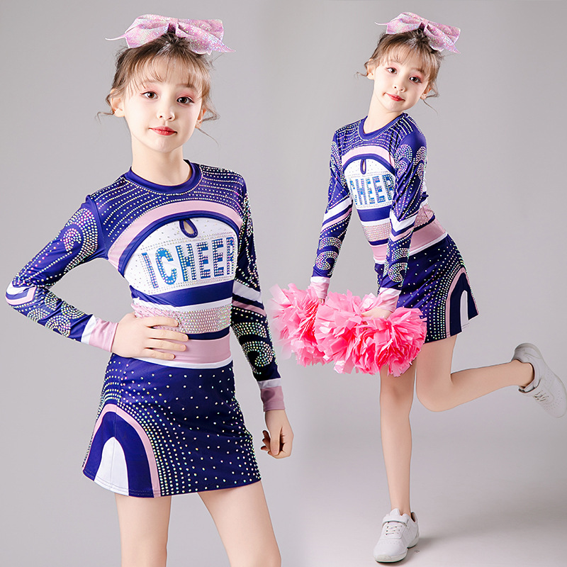 Костюмы для черлидинга, униформы для черлидинга, танцевальные костюмы для учеников начальной школы, костюмы для выступлений, соревновательные костюмы для гимнастики для детей
