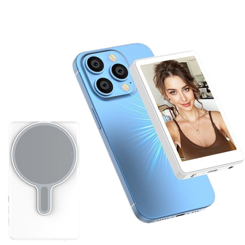 Cross-Border Mobile Phone Selfie Screen Projector Beauty Selfie Magnetic Wireless Screen Projector Live Broadcast Shooting Rear Display