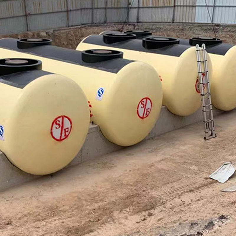 Underground Double-Layer Oil Tank, Horizontal Underground Structure, Safe, Green and Long-Lasting, Convenient to Install, Widely Applicable and Corrosion-Resistant