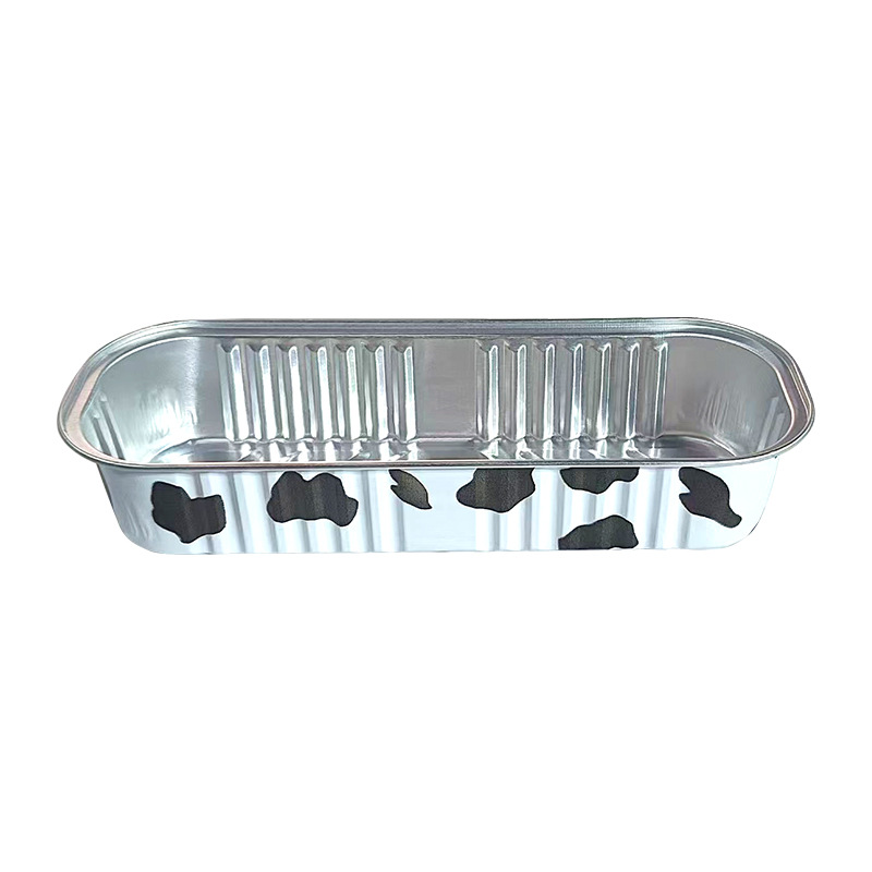 Baking Tin Foil Box High Temperature Resistant Aluminum Foil Box Cake Cup Commercial Packaging Rectangular with Lid Wholesale Food Grade