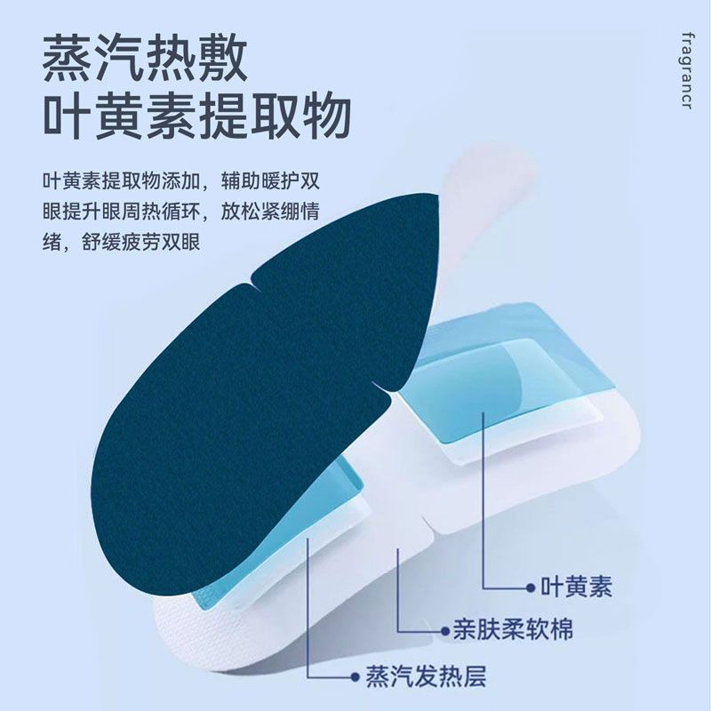 Wholesale Lutein Steam Hot Compress Eye Mask Oem Logo Eye Fatigue Hot Compress Dry Eyes Student Lunch Break Blackout