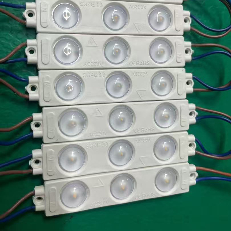 Led Lighting Module 3 Lamp White Light High Pressure Injection Molding Module Ac220V/Ac110V Advertising Lamps Lighting Module