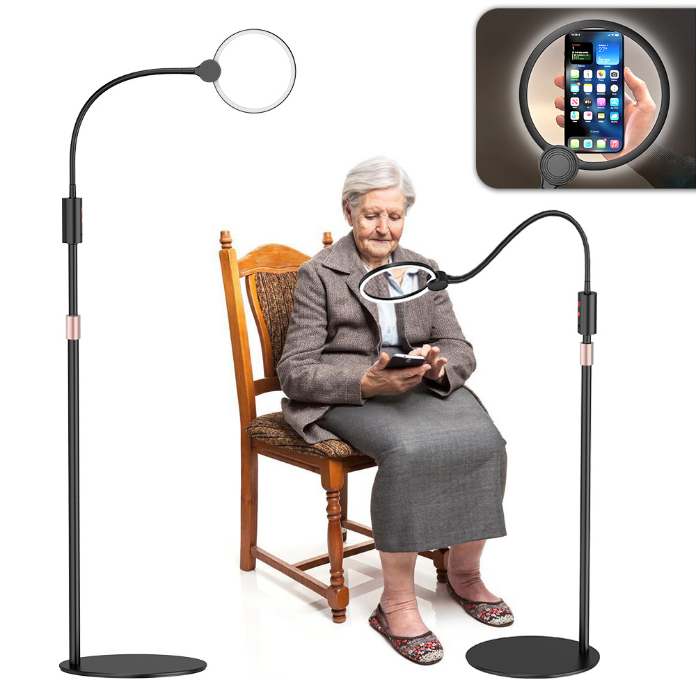 Новая популярная напольная лампа для гостиной, для обучения и чтения, защита глаз, выдвижная, высококачественная, прозрачная, трехцветная теплый настольный светильник с увеличением