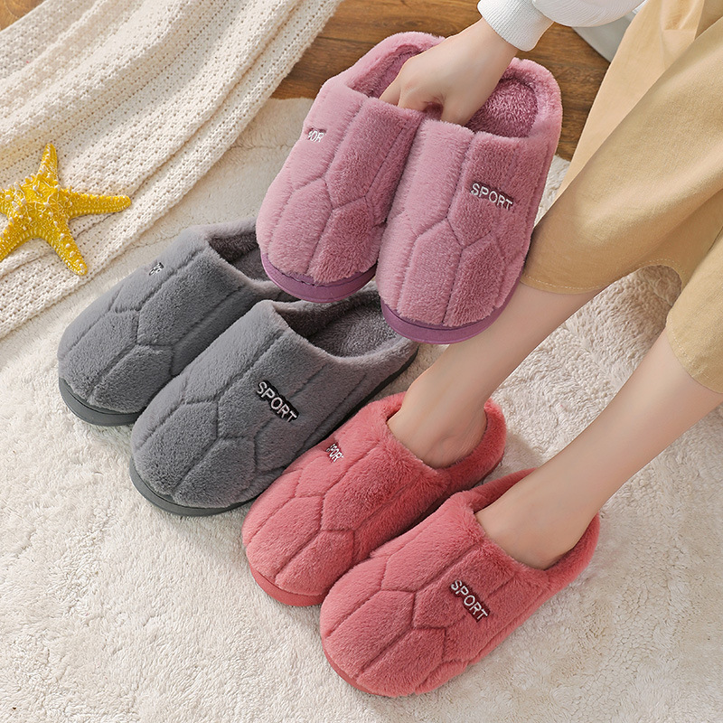  cotton slippers for women winter home home indoor warm non-slip thick bottom couple woolen slippers for men autumn and winter