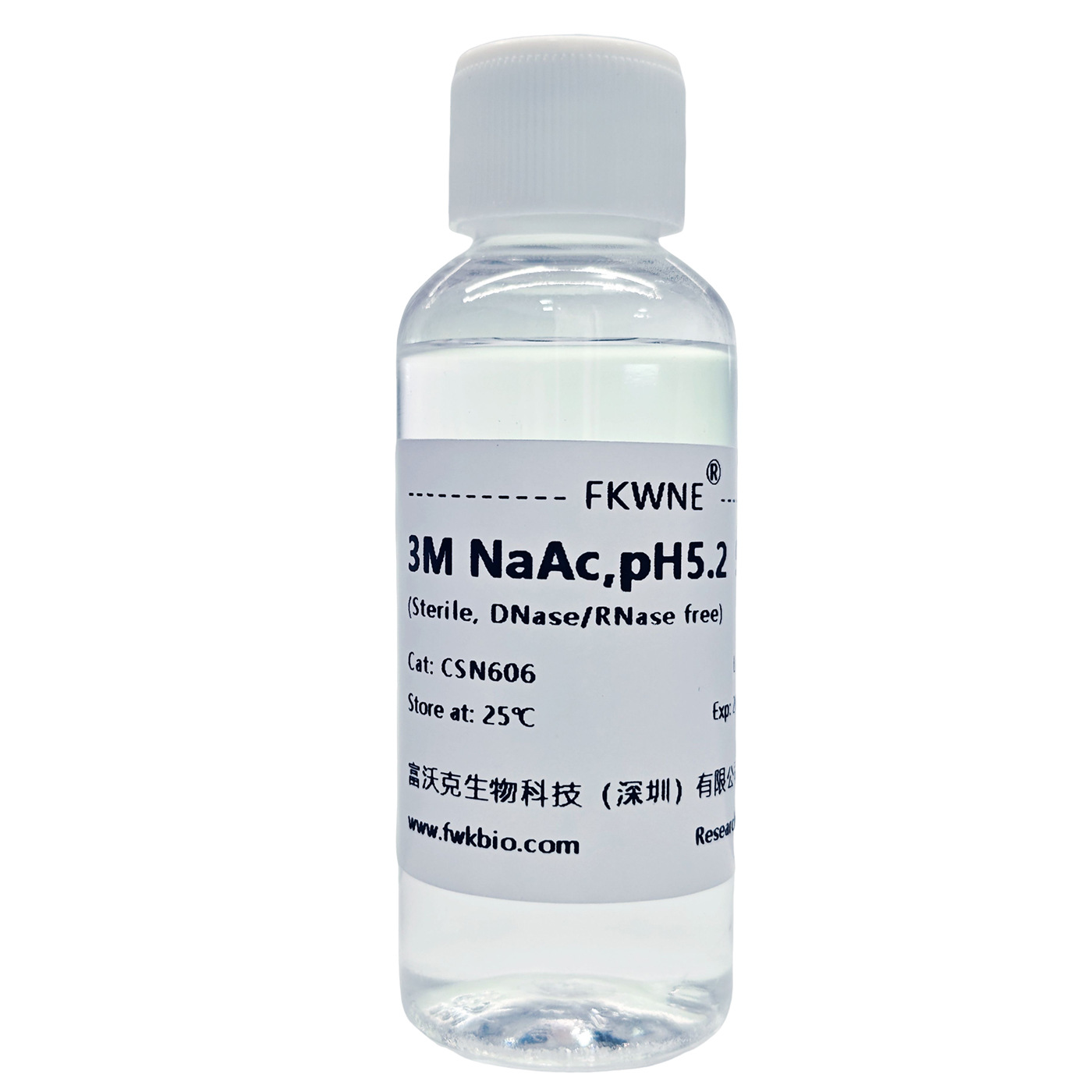 3m Sodium Acetate/Sodium Acetate Solution Ph5.2 3m Naac Sterile for Scientific Research Experiments Fowork Bio