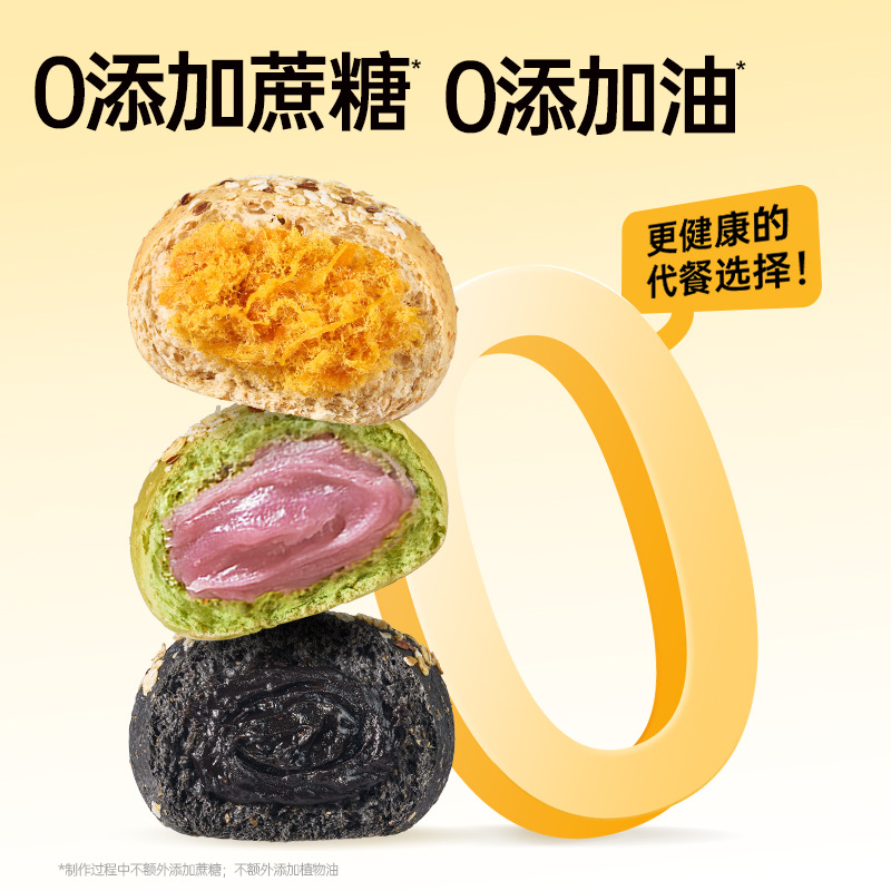 Beatuiyuan Breakfast Fitness Substitute Whole Wheat Sandwich European Bread with Stuffing European Bread yB Other