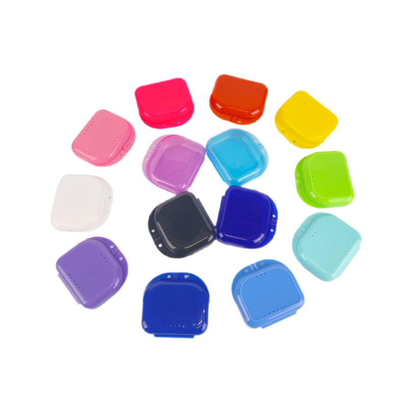 Dental Retainer Case, Invisible Braces Storage Box, Orthodontic Retainer Box with Holes, Tooth Storage Box, Customizable Wholesale