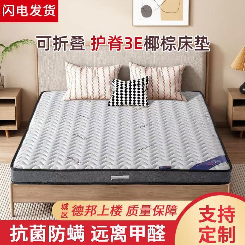 Natural Coconut Palm Mattress Children's Spine Protection Palm Hard Mattress Economical Rental House Tatami Foldable Mattress
