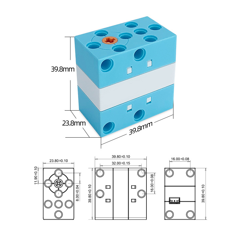 2kg Servo Clutch Compatible with Le High Building Blocks Dual-Axis Servo Programming Steam Science and Education Teaching Aids Steering Servo Servo