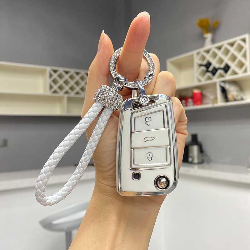 Подходит для Volkswagen Sagitar чехол для ключей Bora, Lavida, Polo, Tuyue, новый Cc, Tiguan, Golf защитный чехол для ключей автомобиля