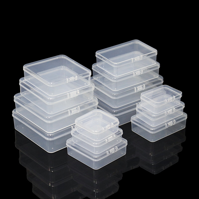 Rectangular pp plastic box rectangular storage box transparent storage parts box small product packaging box wholesale