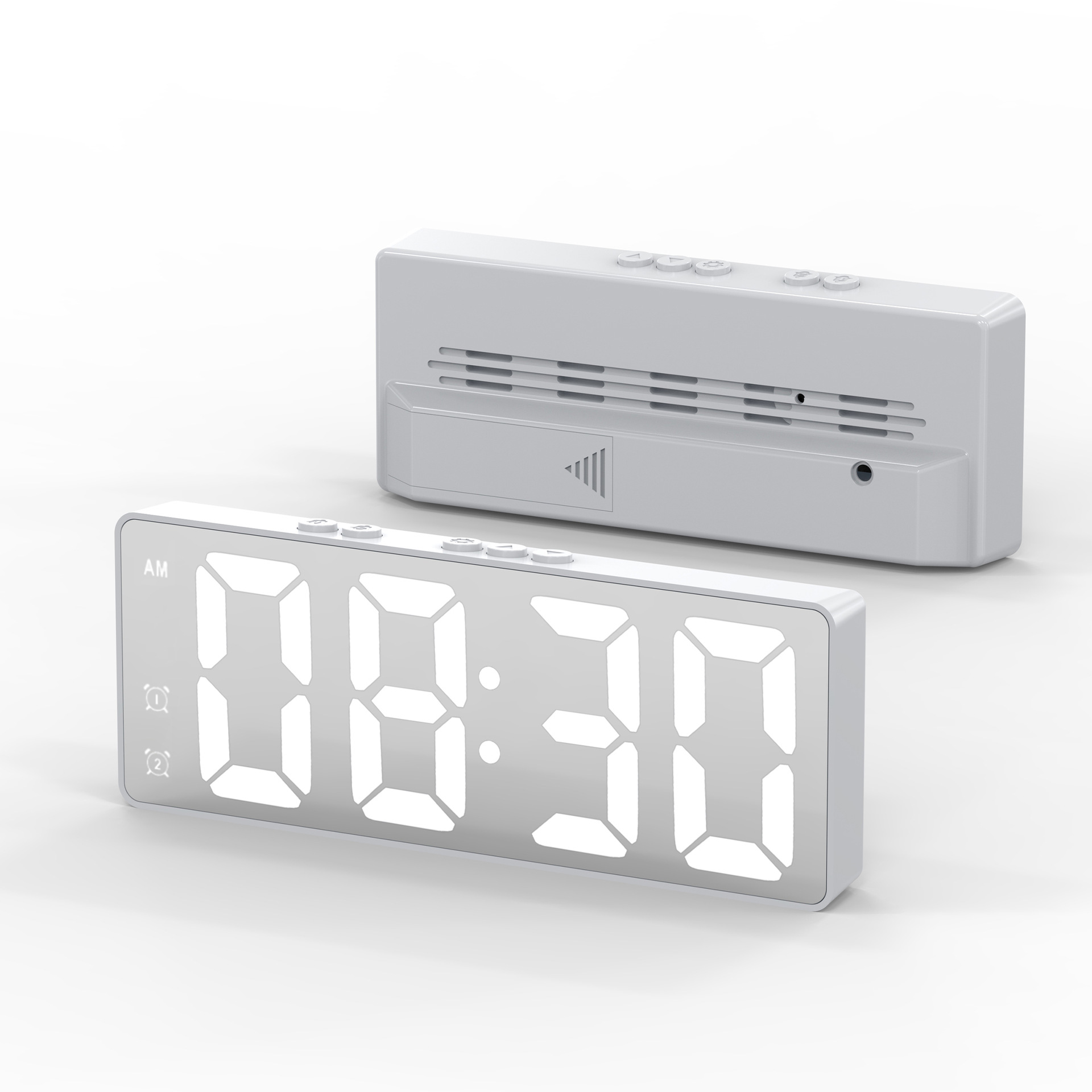 Private Model Simple LED Digital Alarm Clock Student Plug-in Dual-use Small Alarm Clock Digital Clock Voice-activated Temperature Clock