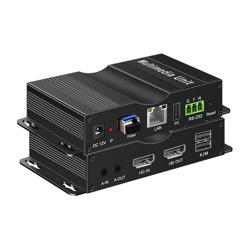 HDMI optical transceiver LED large screen monitoring 4K HD video audio USB mouse signal to optical fiber network cable transmission