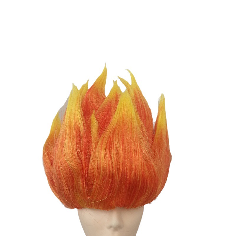 Super Saiyan orange mixed color dragon ball wig adult children anime wig cosplay performance hair set