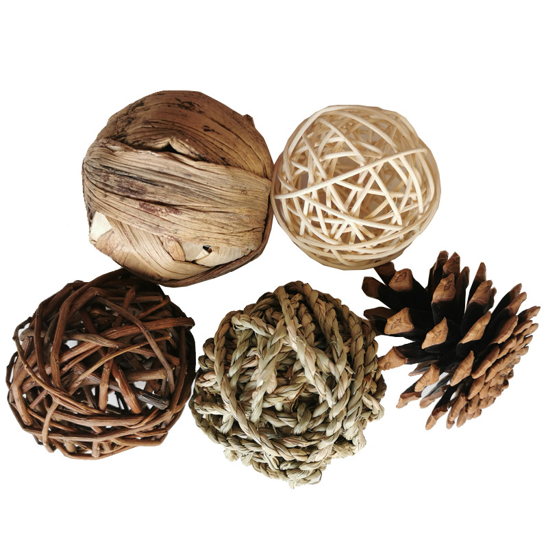 Amazon hamster toy Dutch pig wooden pet toy rabbit molars parrot toy combination set