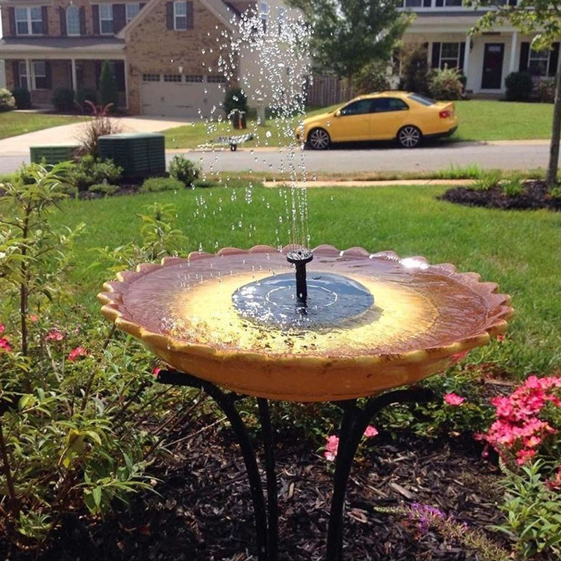Solar Fountain Outdoor Pool Floating Colorful Lights Courtyard Bird Bathtub Decorative Pump Garden Garden Waterscape Spray