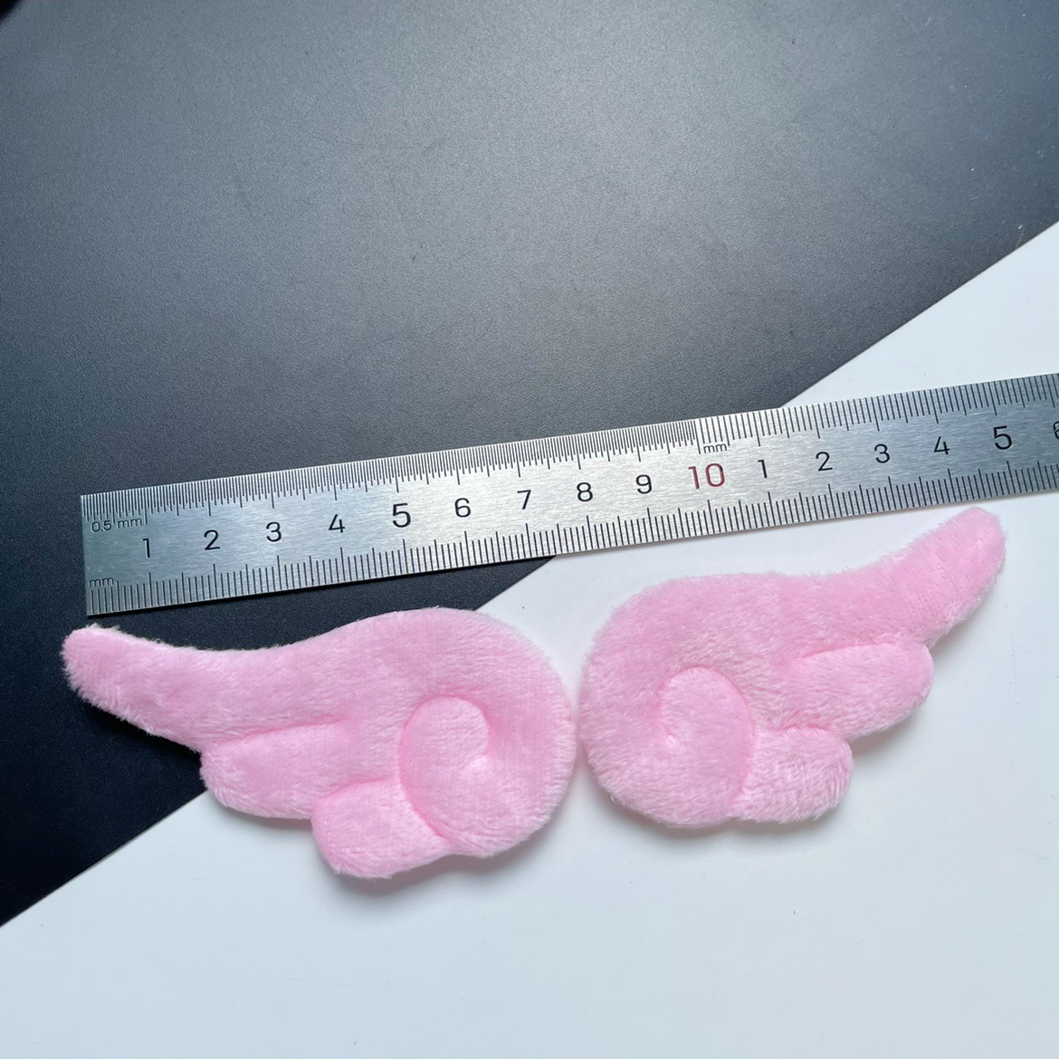Split Suede Embossed Fabric Cute Angel Wings Hair Accessories Hat Decoration Accessories Material Cute Angel Wings
