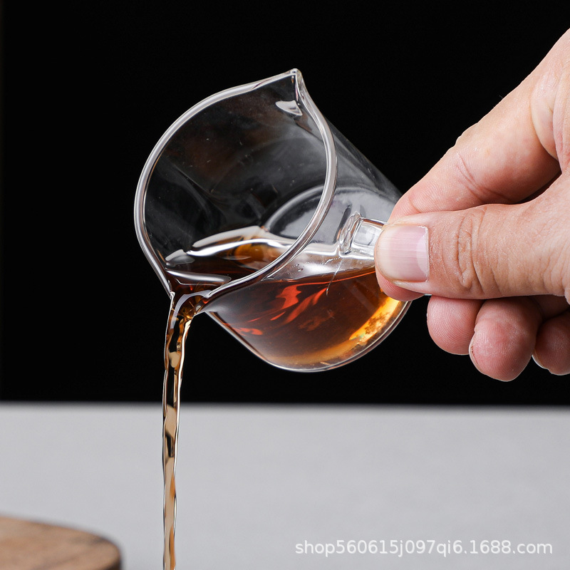 Glass Double Mouth Milk Cup Double Mouth Milk Cup Single Mouth Mini Milk Cup Glass Coffee Cup Tea Set High Temperature Resistant Small Milk Can