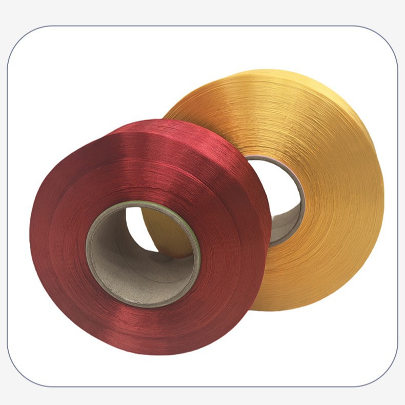 Manufacturer's Spot Fdy Three-Strand Rope Polyester Filament Red and White Gold Color High Quality Polyester Fiber Low Elastic Filament