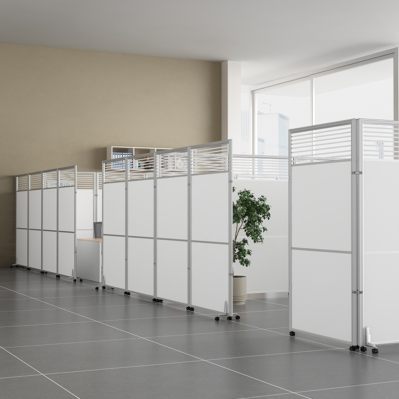 Office mobile screen simple folding function can push and pull partition wall factory workshop warehouse meeting room baffle