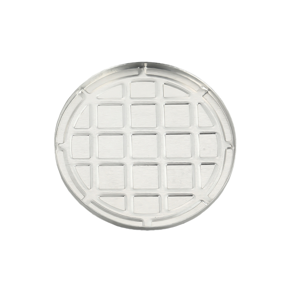 Round Multi-Grids Metal Tray, Eye Shadow and Blush Packaging Storage Tray, Silver Cosmetics Organizer Tray, Beauty Tools