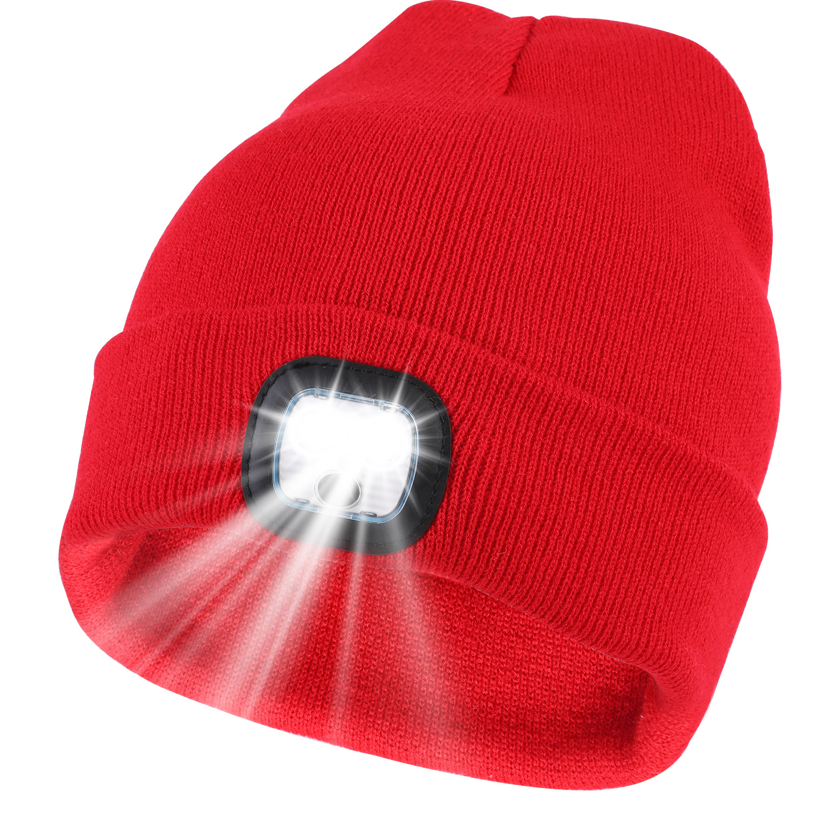 Led Light-Emitting Hat, Popular in Europe and America, Knitted Hat with Led Light, Hat with Light, Hat Lamp