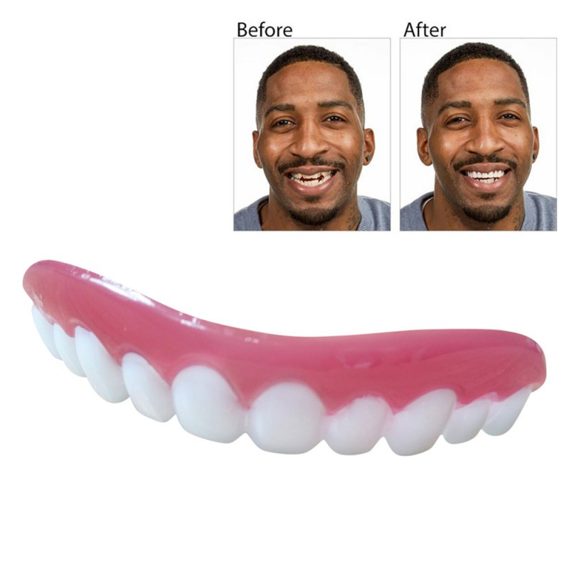 Cross-Border Supply of Simulated Denture Stickers for Stage Temporary Smiling Makeup Plastic Upper and Lower Row Whitening Tooth Set Smile