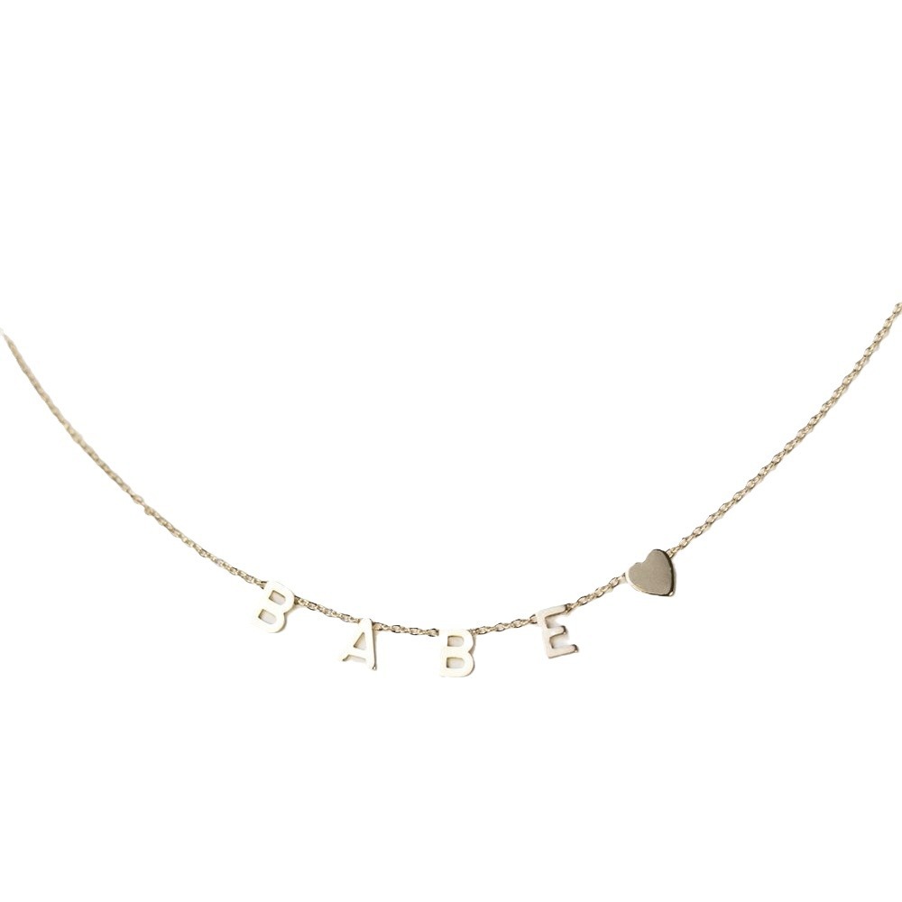 S925 Silver Cross-Border E-Commerce European and American Style Mother's Day Gift Simple Letter Heart Small Fresh Simple Necklace