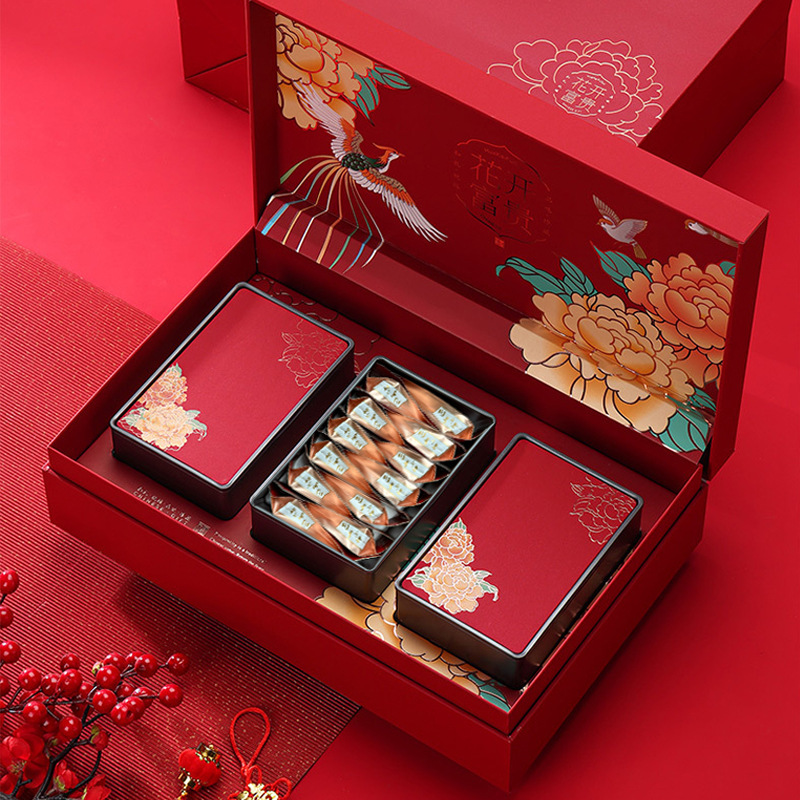 Festival gift-giving flowers Zhengshan small black tea Luzhou-flavor tea non-special gift box 250g tea wholesale