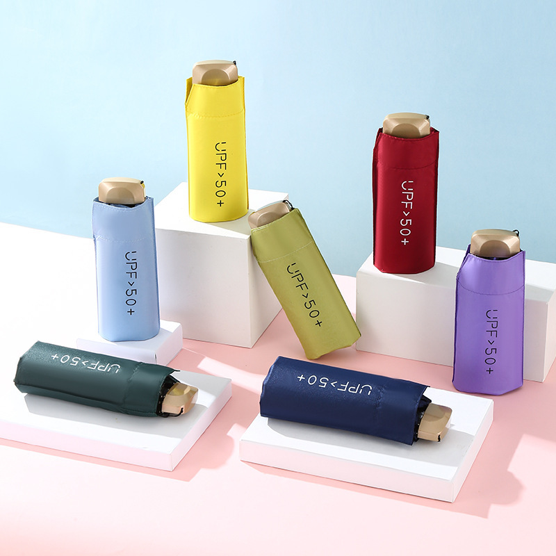 Солнечный зонт с черным покрытием, плоский, 50% скидка, держатель для зонта, карманный зонт для защиты от солнца, компактный солнечный зонт, зонт-карта