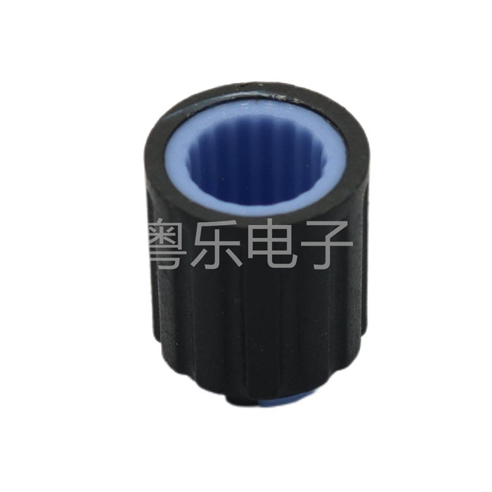 Plastic knob button diameter 10mm high 12mm two-color knob power amplifier volume adjustment straight plastic knob cap