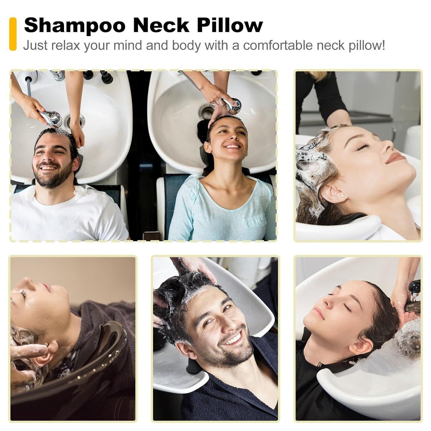 New Shampoo Bed U-Shaped Silicone Pillow Cross-Border Exclusive for Barber Shop Salon Anti-Slip Mat Neck Pillow Manufacturer Direct Sale