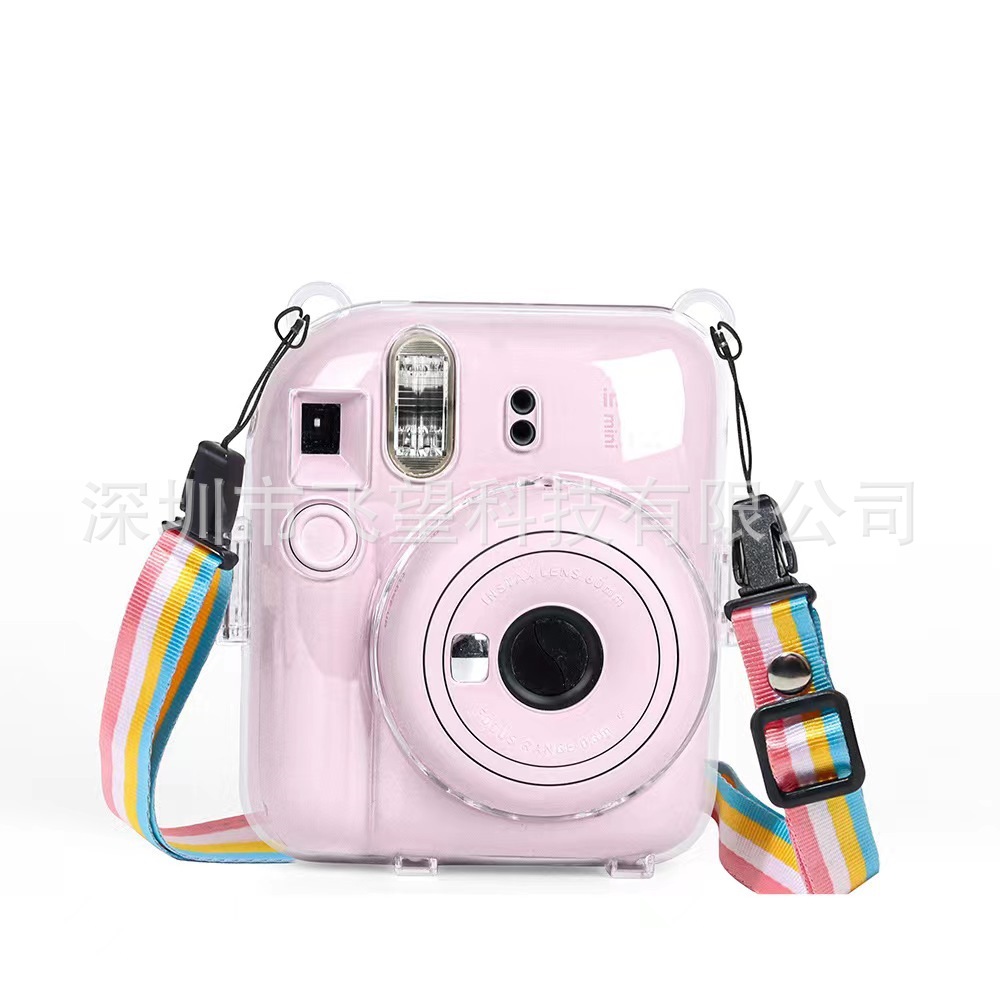 Прозрачный чехол Polaroid instax mini12 Crystal Case, защитный чехол с веревкой