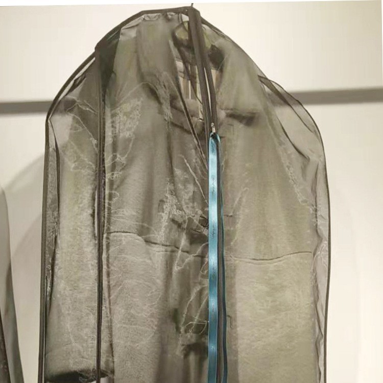 Down jacket fur three-dimensional clothes dust cover household hanging dust bag coat cover transparent clothes storage bag