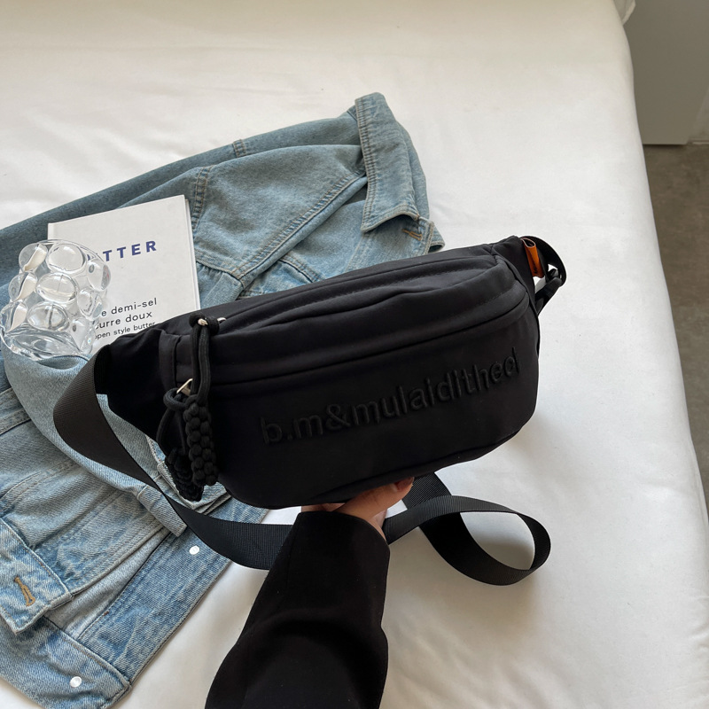 2024 New Arrival Chest Bag Men's and Women's Ins Fashionable Crossbody Bag Trendy Simple All-Match Sports Waist Bag Student Satchel Three-Layer