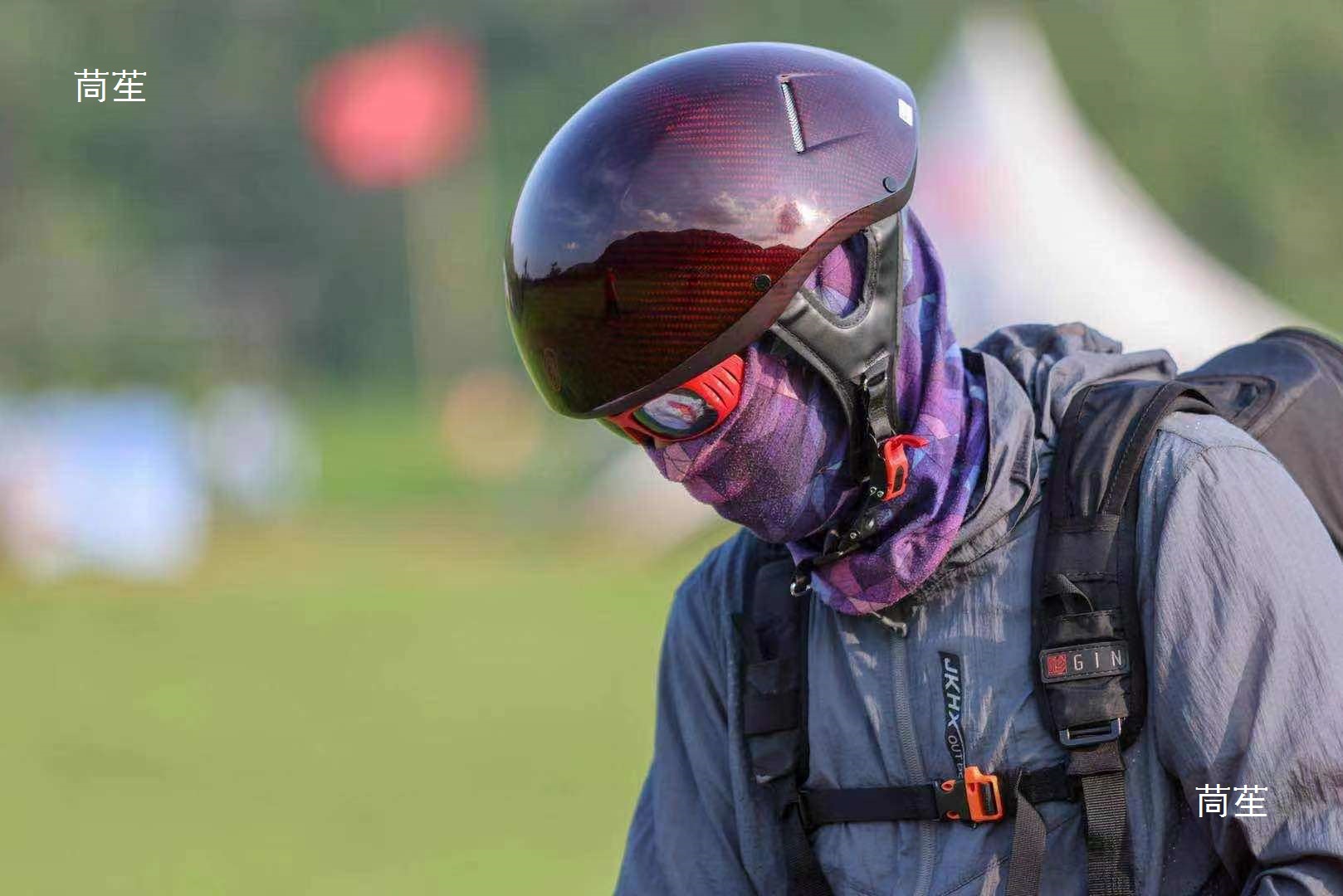 [Fly+] Paraglider Paramotor Tri-Wing Helmet Flight Helmet Full Carbon Fiber Half Helmet En966